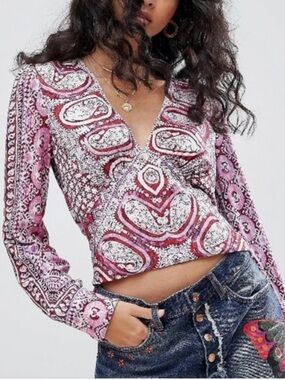EUC Free People Wild & Free Top Size XS